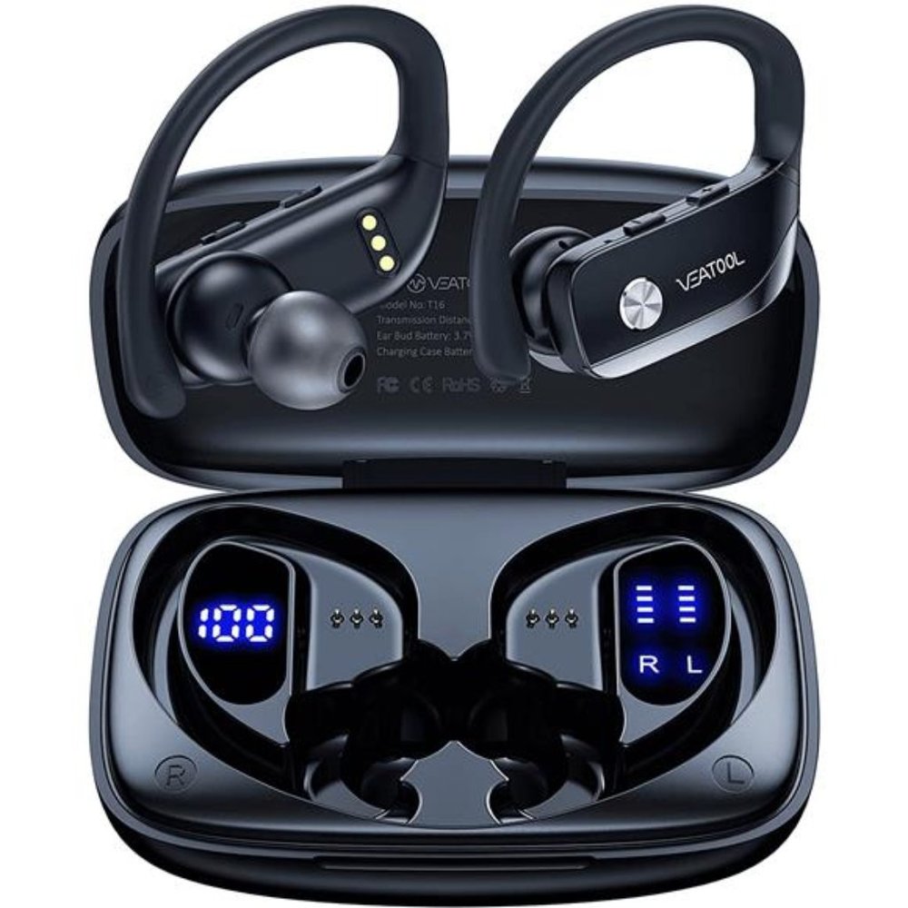 Wireless Earbuds Bluetooth Headphones 48hrs Play Back Sport Earphones